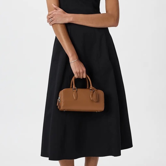 Quince Italian Leather Mini Bowler Crossbody Satchel - Picture 3 of 12